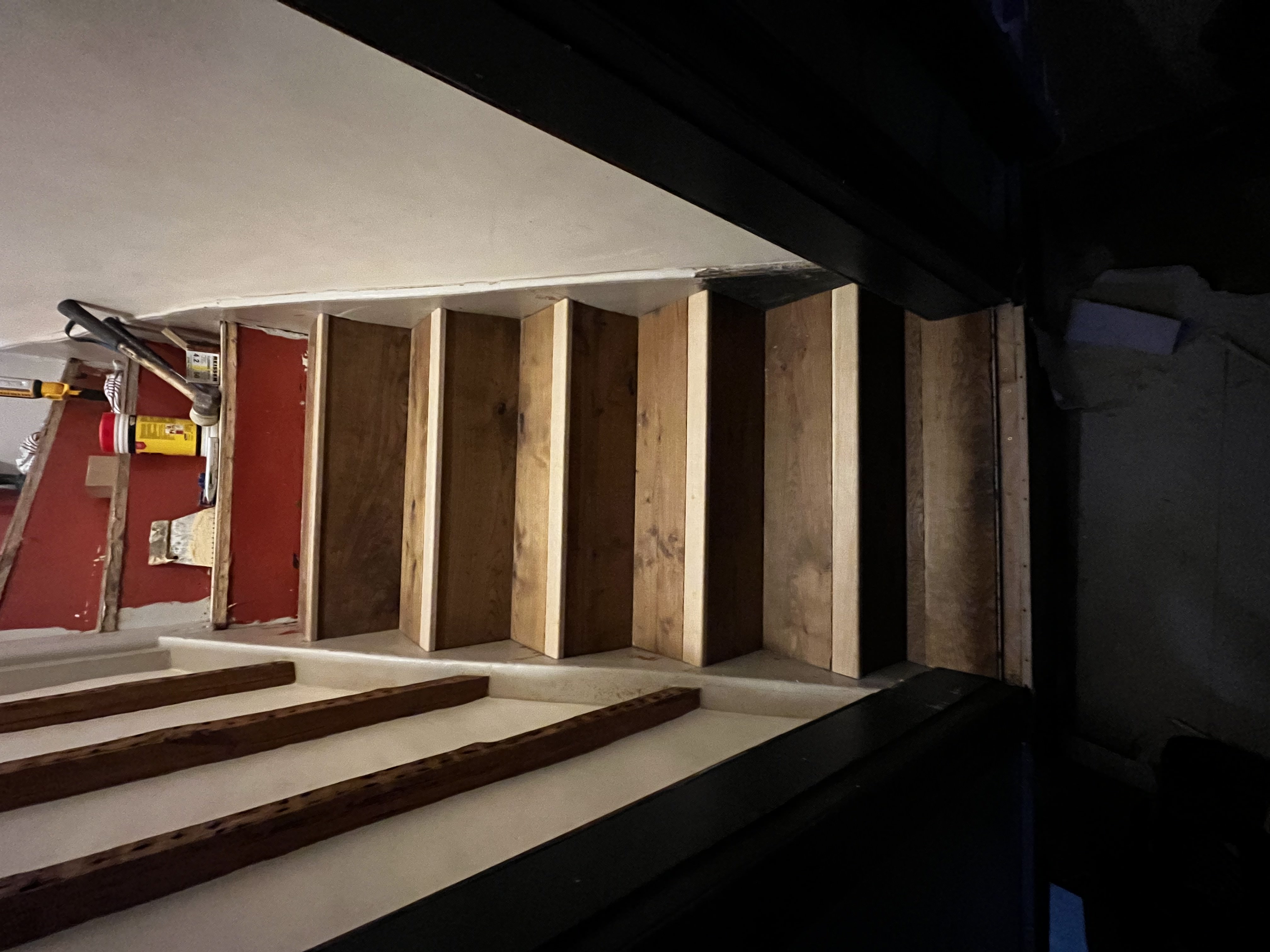 Oak treads risers and trim staircase Warminster